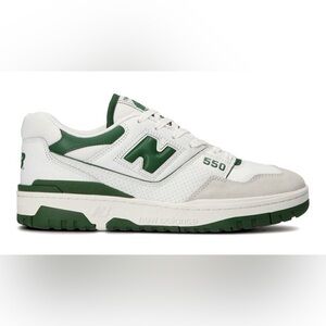 New Balance 550 Men's Sneakers in White and Green